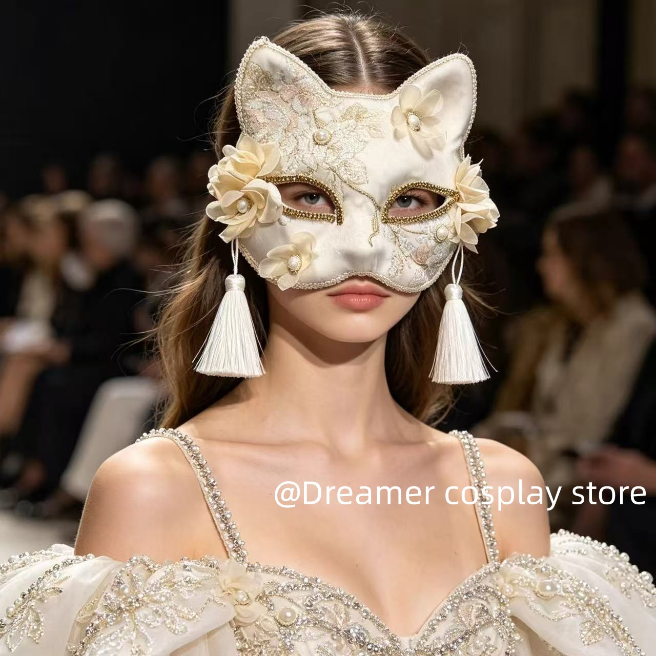 Tassel Fringe Trim - Masker Telinga Kucing 2026 Baru, Masker