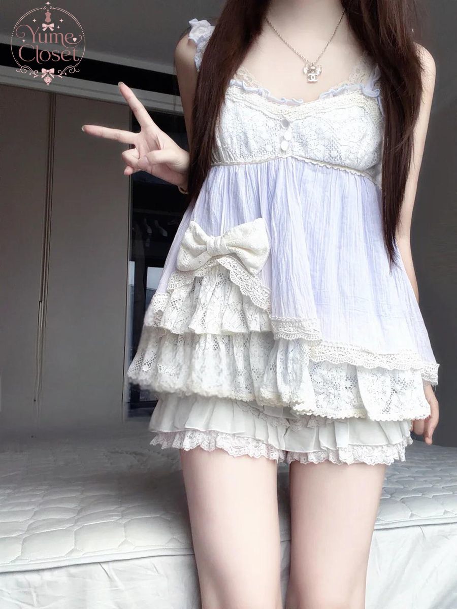 Elastic Lace Trim - Coquette Ryousangata Dollcore Japanese Vintage Set