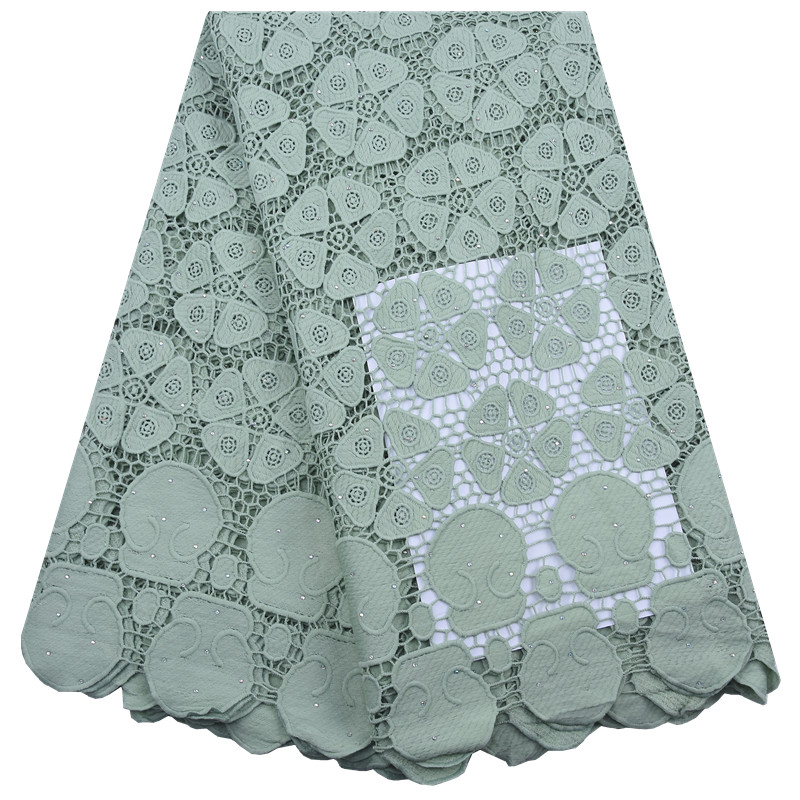 Crystal Mesh Fabric - Guipure Afrika kain renda dengan batu
