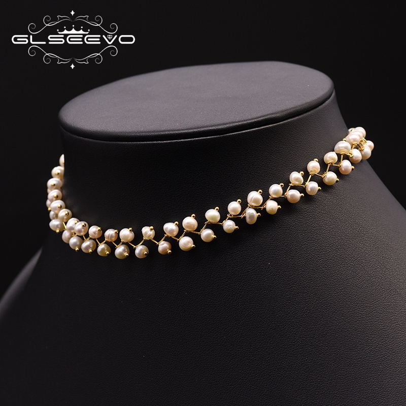 Pearl Trim Chain - GLSEEVO Kalung Choker Mutiara Air Segar