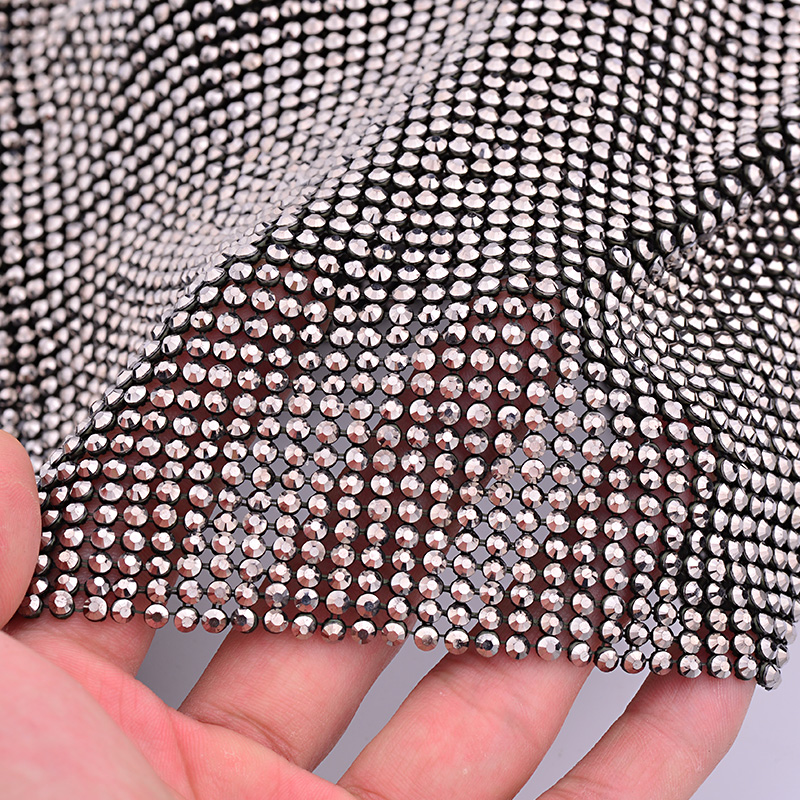 Junao 45*120 Cm Hitam Emas Kri - Crystal Mesh Fabric ulasan dan harga