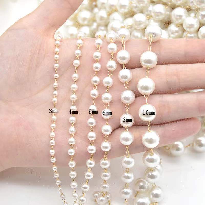 1 Meter Rantai Manik-manik Imi - Pearl Trim Chain ulasan dan harga