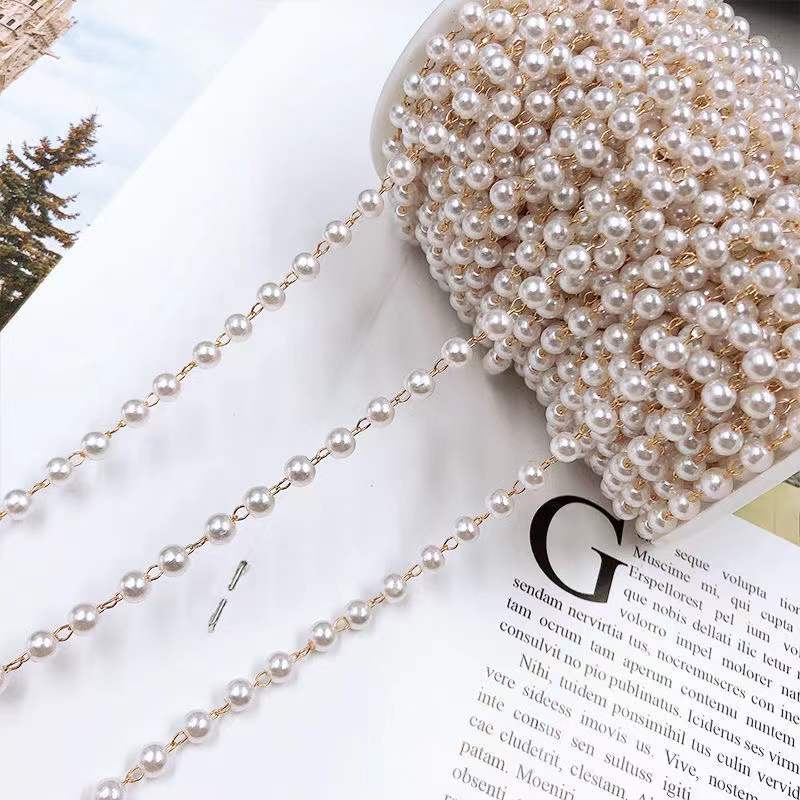 1 Meter Rantai Manik-manik Imi - Pearl Trim Chain ulasan dan harga