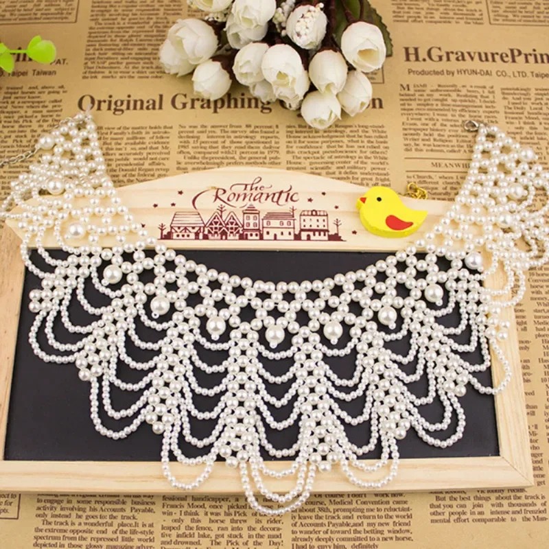 Kalung Mutiara Imitasi Rantai  - Pearl Trim Chain ulasan dan harga