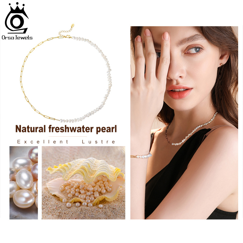 ORSA JEWELS Set Perhiasan Wani - Pearl Trim Chain ulasan dan harga