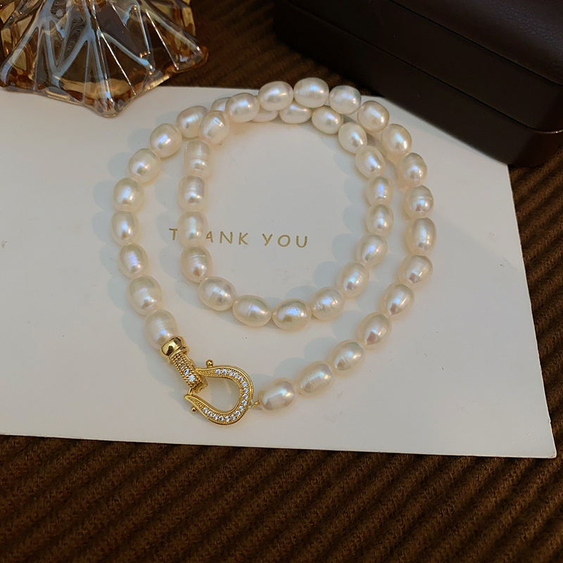 Kalung Rantai Pendek Wanita Be - Pearl Trim Chain ulasan dan harga