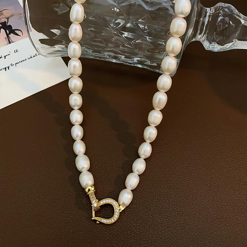 Kalung Rantai Pendek Wanita Be - Pearl Trim Chain ulasan dan harga