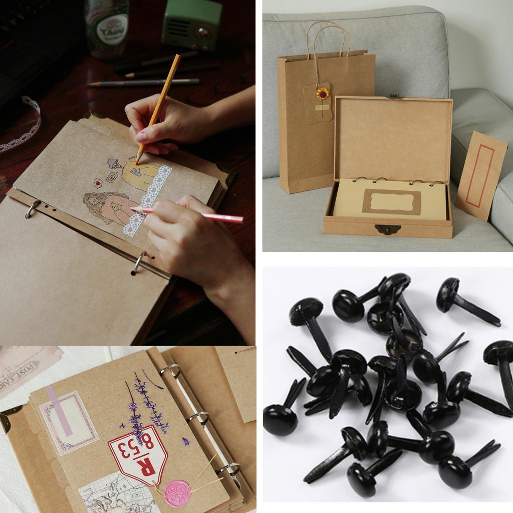 Paku Keling Logam Perak Bentuk - Embellishments For Scrapbooking ulasan dan harga