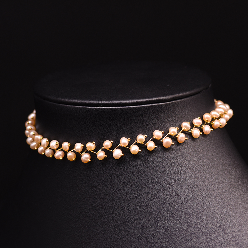 GLSEEVO Kalung Choker Mutiara  - Pearl Trim Chain ulasan dan harga