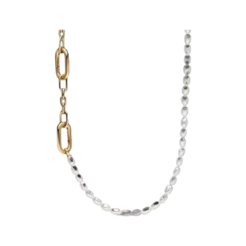 Kalung dan gelang perak S925 b - Pearl Trim Chain ulasan dan harga
