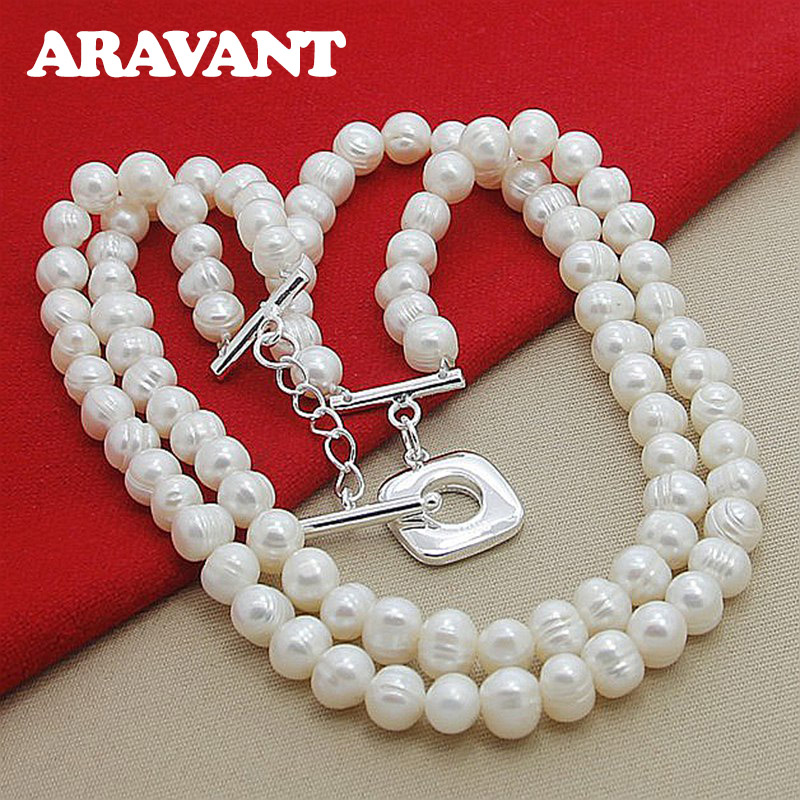 Aravant 925 rantai kalung muti - Pearl Trim Chain ulasan dan harga