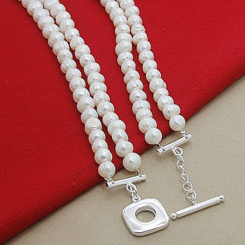 Aravant 925 rantai kalung muti - Pearl Trim Chain ulasan dan harga