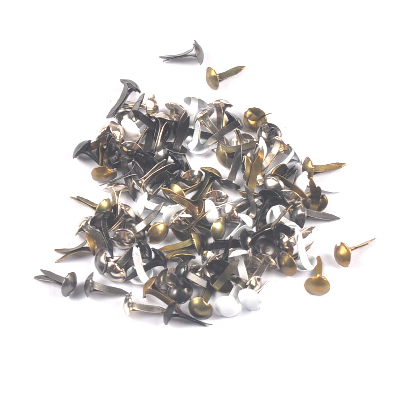 100 Buah Brads Logam Hitam Put - Embellishments For Scrapbooking ulasan dan harga