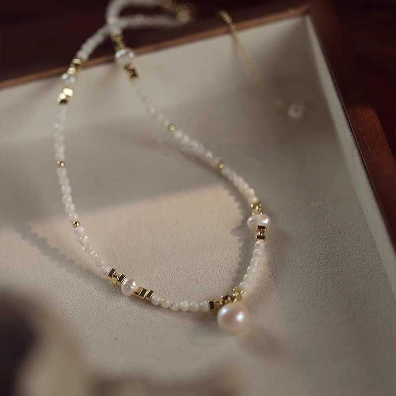 Gaya Baru Trendi Mutiara Air T - Pearl Trim Chain ulasan dan harga