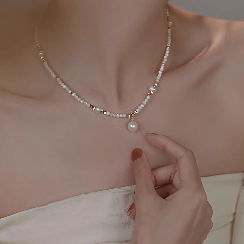 Gaya Baru Trendi Mutiara Air T - Pearl Trim Chain ulasan dan harga