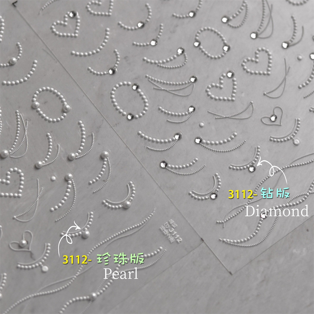 1 buah 5D rantai gelombang ren - Pearl Trim Chain ulasan dan harga